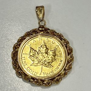 K24メイプルリーフ金貨&K18枠