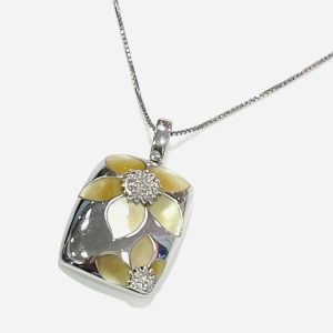 K18WG メレダイヤ0.4ct ネックレス