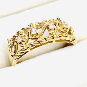 K18 メレダイヤ付きリング