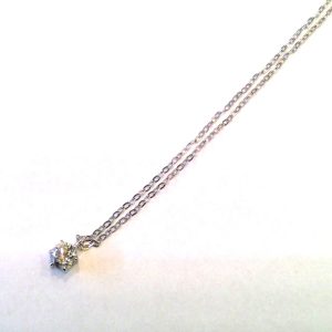 K18WG ダイヤ ネックレス