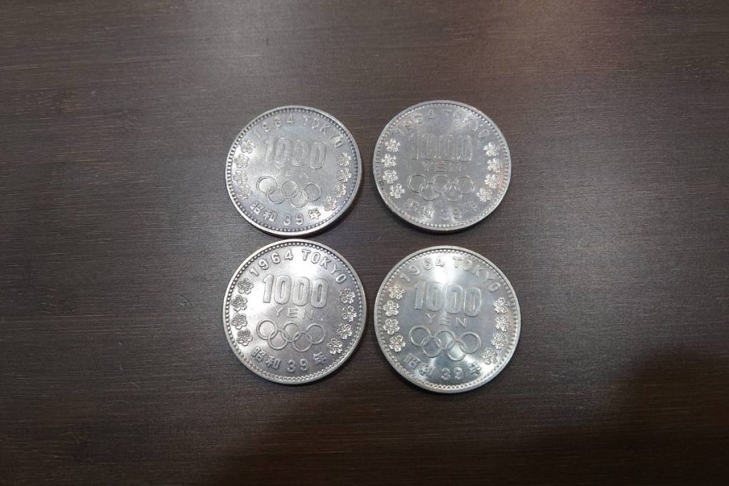 1964年 東京オリンピック記念 1000円銀貨 4枚