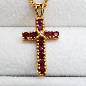 ネックレス ルビー K18 ジュエリー 宝石 金
