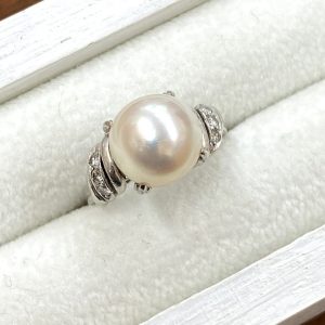 Pt900 プラチナ900 パール リング