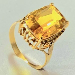 K18 リング　シトリン