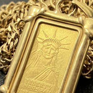 K18ネックレス / K24プレート