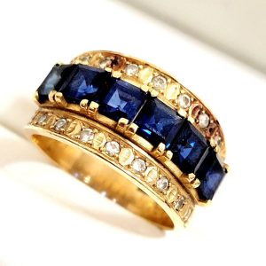 K18 サファイア メレダイヤ リング 指輪 アクセサリー