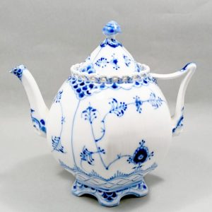 ロイヤルコペンハーゲン ブルーフルーテッド フルレース ティーポット