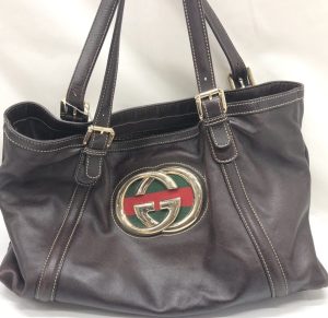 GUCCI ブリット レザー トートバッグ