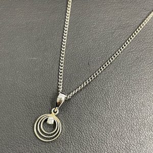 Pt850 メレダイヤ付ネックレス