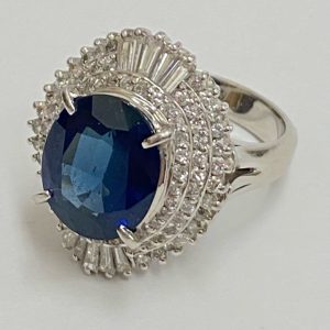 Pt900 サファイアリング