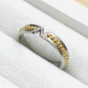 K18(18金)/Pt900(プラチナ900) コンビ リング