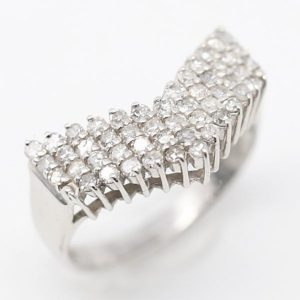 Pt900 リング メレダイヤ 0.8ct