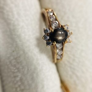 K18 パール メレダイヤ リング