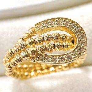 K18(18金) メレダイヤリング