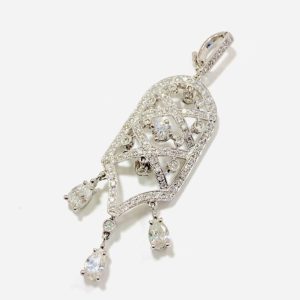 Pt900 トップ ダイヤ0.9ct メレダイヤ1.16ct
