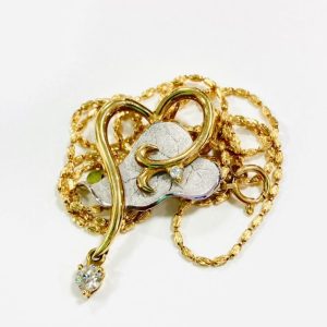 K18 K18WG ネックレス メレダイヤ0.2ct