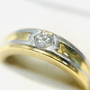 K18 Pt900 18金 プラチナ900 メレダイヤ コンビリング