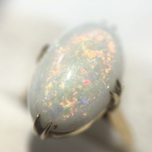 K18 18金 ホワイトオパール リング