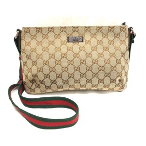 GUCCI グッチ GGキャンバス シェリーライン ショルダーバッグ