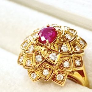 ルビー0.39ct K18 リング