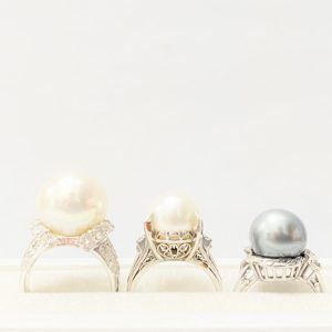 Pt900 プラチナ 真珠 リング 3点