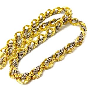 K18・Pt850 コンビ ネックレス