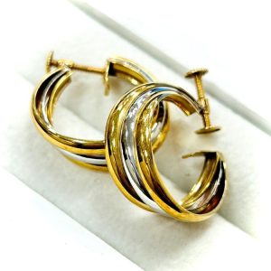 K18/Pt900 イヤリング