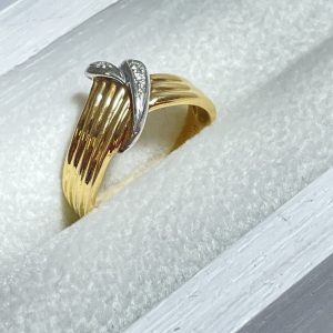 K18/Pt900 リング メレダイヤ コンビ製品