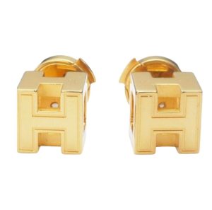 エルメス Hermès Hキューブ ピアス ゴールド
