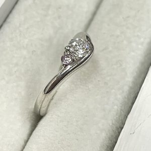 Pt1000/プラチナ1000/999 リング 指輪 メレダイヤ0.26ct メレピンクダイヤ0.03ct