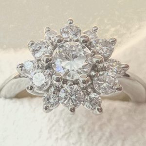 Pt900 メレダイヤ付きリング