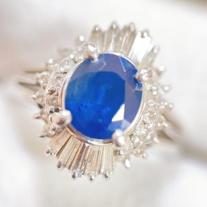 Pt900(プラチナ900) サファイアリング