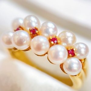 K18(18金) パールリング