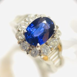 サファイア 1.69ct ダイヤ 0.85ct リング Pt900