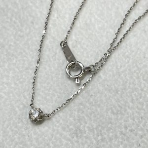 K10WG ダイヤ ネックレス 10金 ホワイトゴールド 416