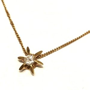 K18 18金 ダイヤ 0.1ct ネックレス