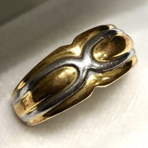 K18 Pt850 18金 プラチナ850 コンビ リング