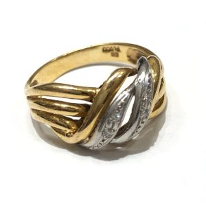 K18 Pt900 18金 プラチナ900 ダイヤ 0.04ct リング