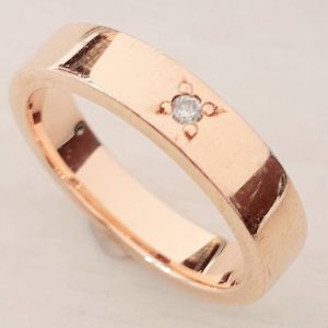 K18PG メレダイヤ0.02ct付リング