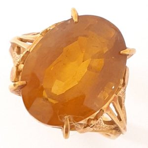 K18シトリン8.7ct付リング