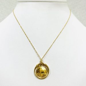 K24コイントップ付きK18ネックレス