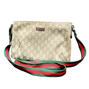 Gucci ショルダーバッグ GGキャンバス×レザージップ