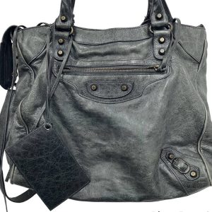 Balenciaga バレンシアガ レザートートバッグ ダークグリーン