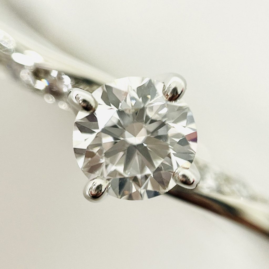 Pt950 ダイヤ0.24ct＆メレダイヤ0.04ct付きリングの買取実績 | 買取 