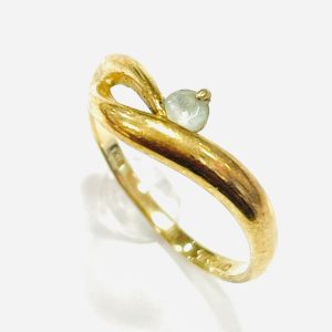 K18 アクアマリン0.02ct付 リング