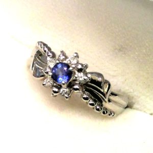 Pt900 サファイアリング