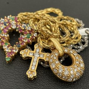 K18 / ネックレス / トップ / Pt850 / ネックレス