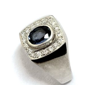 Pt900 サファイア0.77ct リング