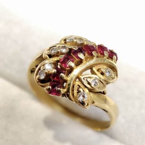 K18 18金 ルビーダイヤ　リング