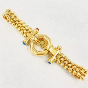 ルビー サファイア K18 18金 ブレスレット